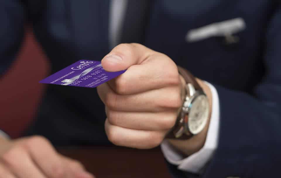 Photo of a Centris Business Checking Debit Card