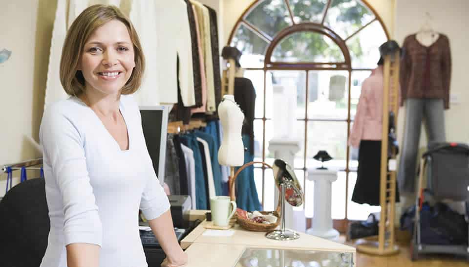Photo of a business owner in her store