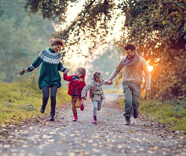 Photo of a family in the park