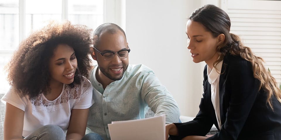 couple with financial advisor
