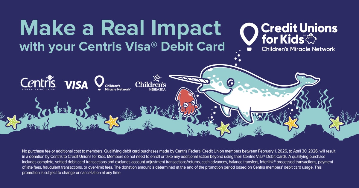 Make a Real Impact with your Centris Visa Debit Card